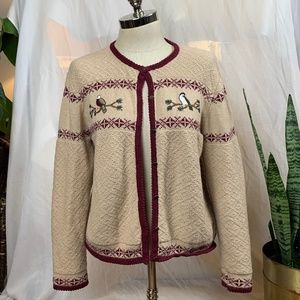 Christopher & Banks Vintage Sweater Christmas Cardigan